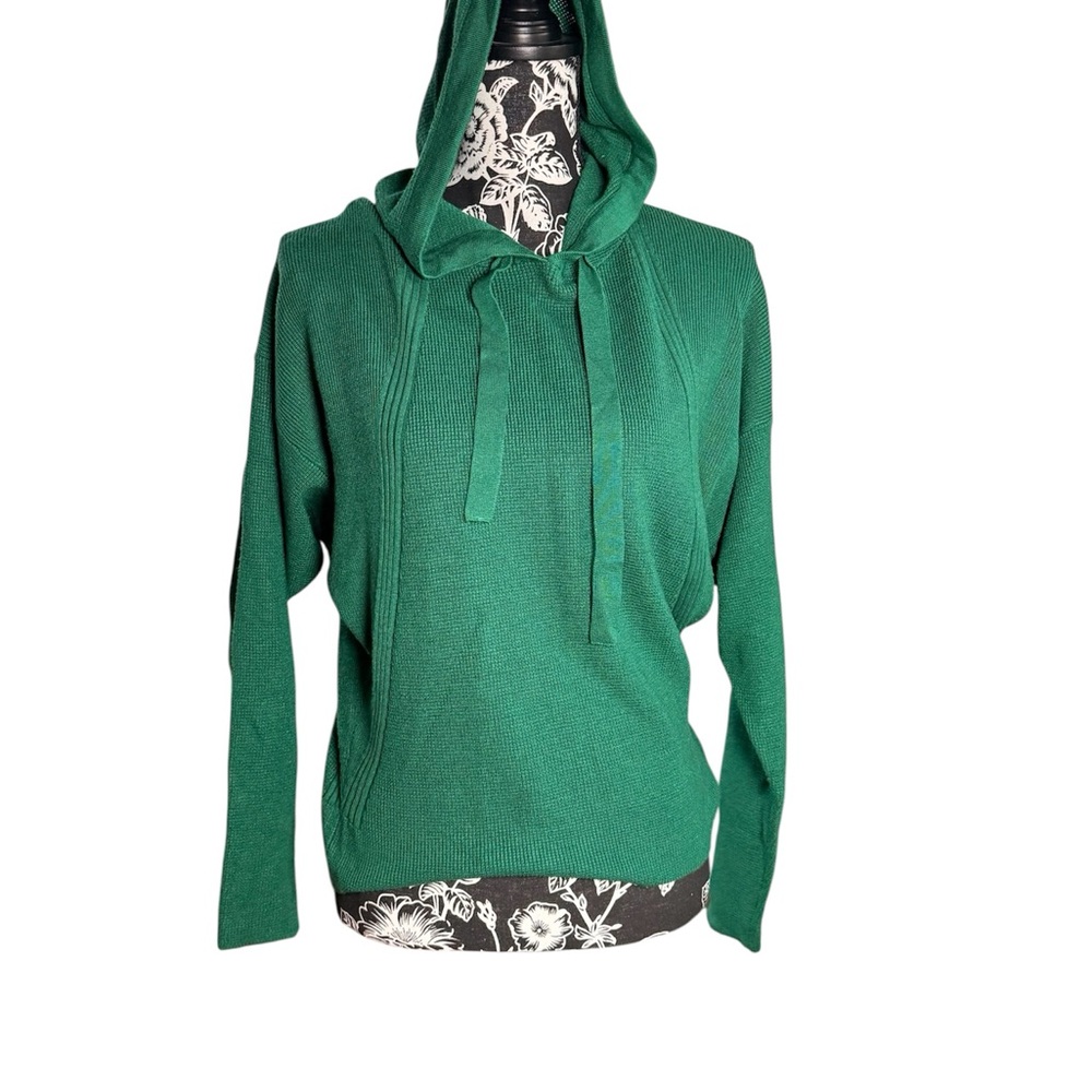 Cyrus Emerald Green Hooded Knit Sweater Size M